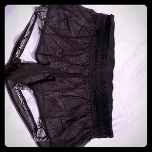 Black lulu workout shorts